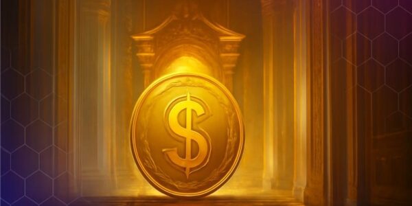 Tether Gold (XAUT) token with certified gold bars and a rising market cap graph, representing the official 7.7-ton reserve confirmation.