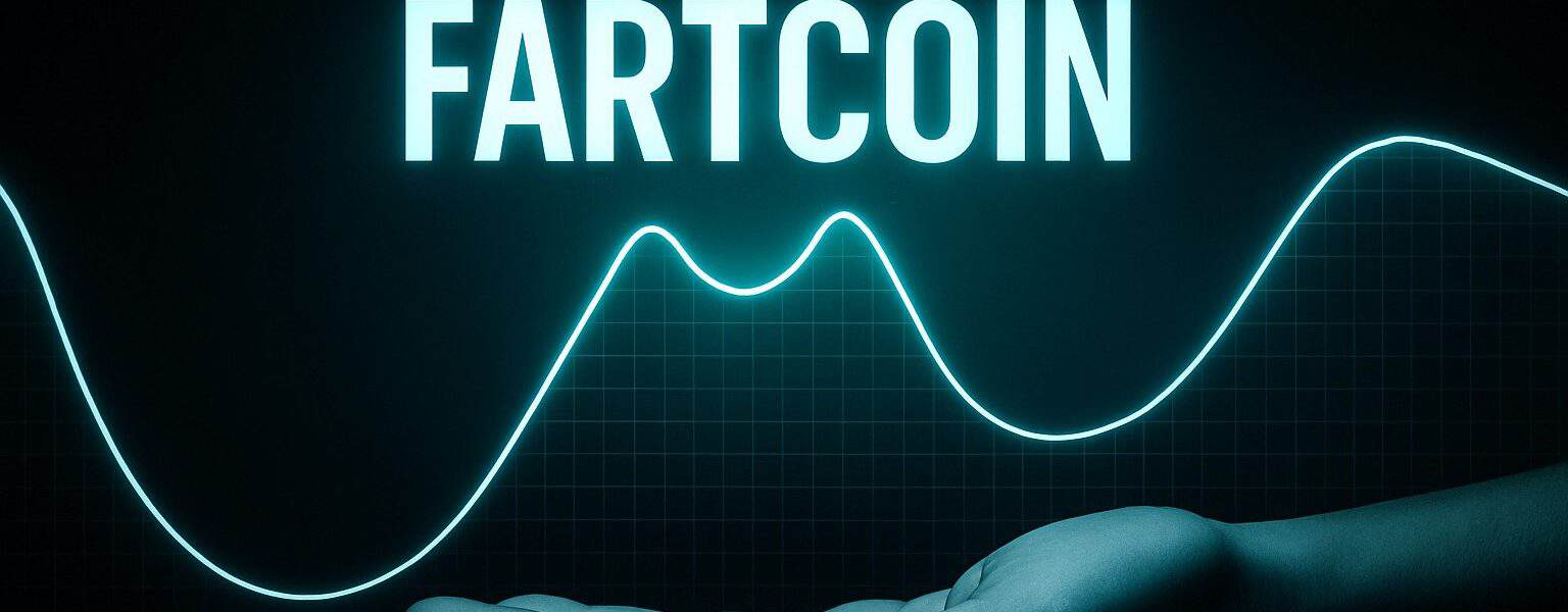 Fartcoin price compressing within a bullish pennant pattern on a trading chart, signaling a potential breakout move toward the $1.52 level.