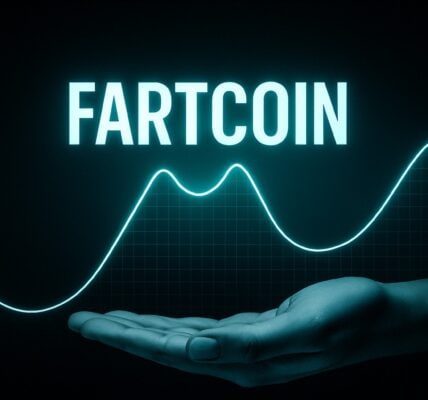 Fartcoin price compressing within a bullish pennant pattern on a trading chart, signaling a potential breakout move toward the $1.52 level.