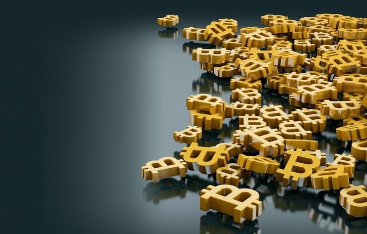 Bitcoin and gold bars rising together on financial charts, symbolizing Bitcoin’s growing status alongside traditional hedge assets amid global market volatility.