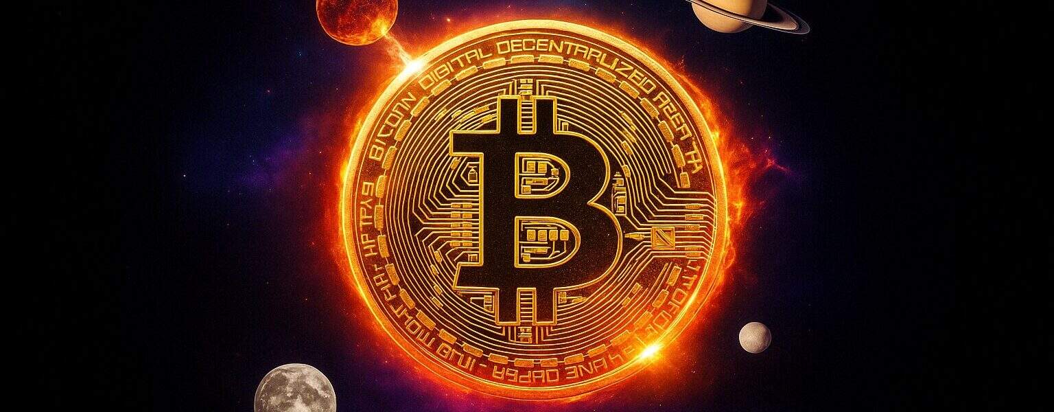 Cryptocurrency symbols overlaid on evidence bags and a police operation scene in Brazil, representing the $2.3M crypto-linked protection racket investigation.