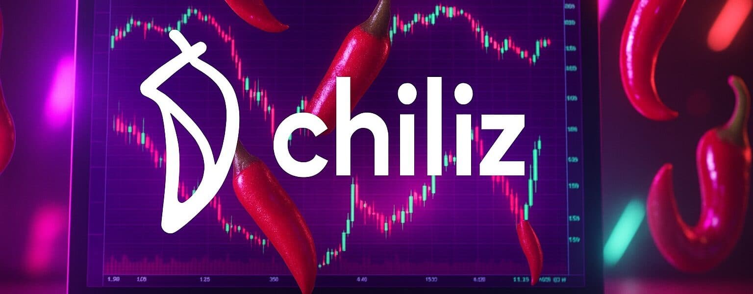 Chiliz logo on a soccer pitch overlaying the U.S. map, with SEC building in the background—symbolizing the brand’s regulatory comeback effort ahead of the World Cup.