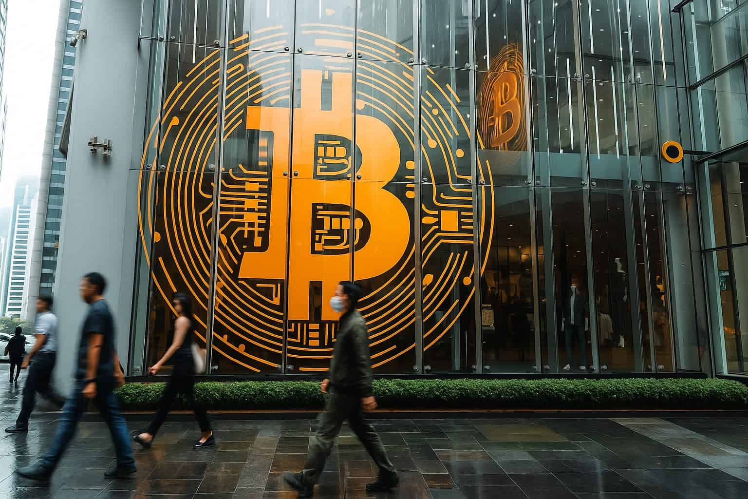 21 Capital logo emerging from a Bitcoin vault backed by Cantor Fitzgerald, Tether, and SoftBank branding, representing the $3B institutional crypto fund launch.