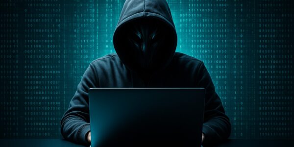 Illustration of a hacker deploying crypto-draining malware from a laptop, with a "$100" price tag and dark web service menu—representing the rise of Drainer-as-a-Service.