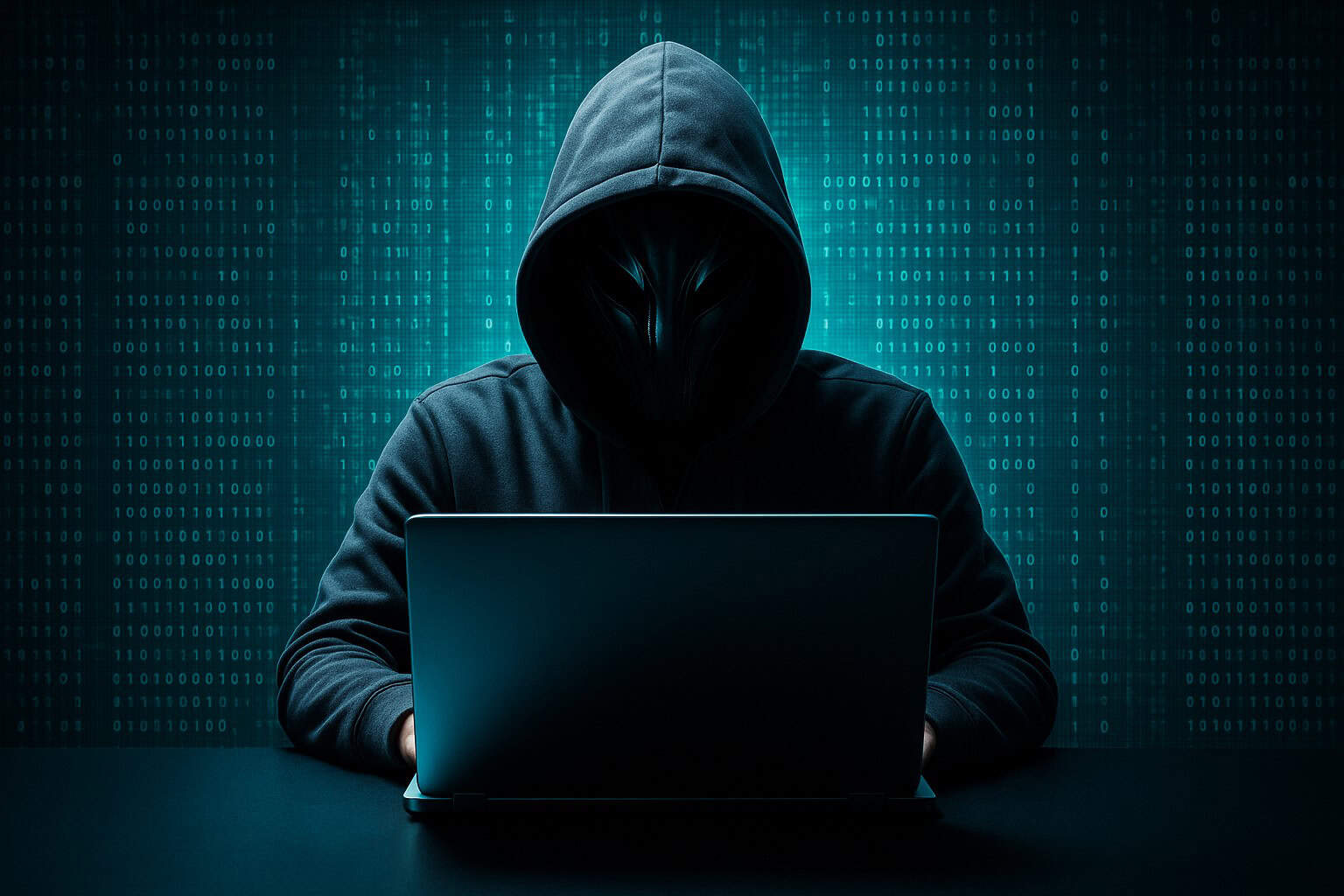 Illustration of a hacker deploying crypto-draining malware from a laptop, with a "$100" price tag and dark web service menu—representing the rise of Drainer-as-a-Service.