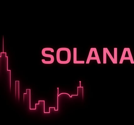 SOL Strategies logo alongside Solana validator nodes and financial contract graphics, representing the $500M stake-backed financing initiative.