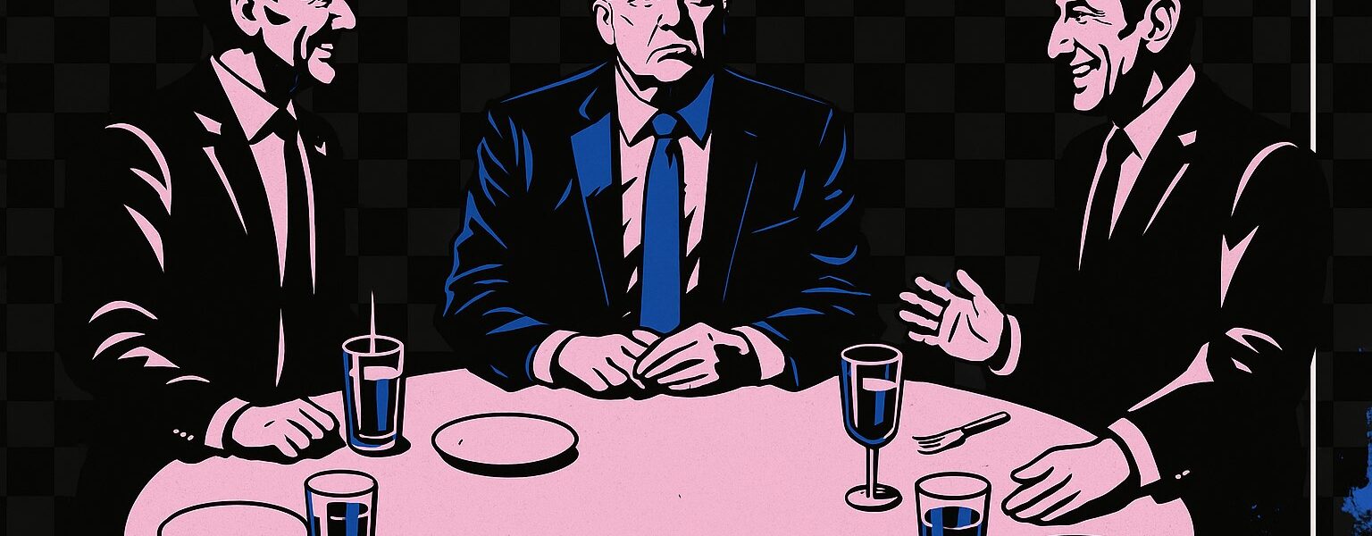 $TRUMP token holders invited to dinner with Donald Trump, with a large "$300K Myth" graphic crossed out, emphasizing that a far lower token amount is needed.