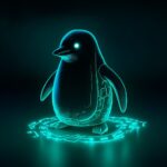 PENGU token chart spiking upward alongside vibrant NFT marketplace activity, symbolizing rising momentum across both NFTs and token trading.