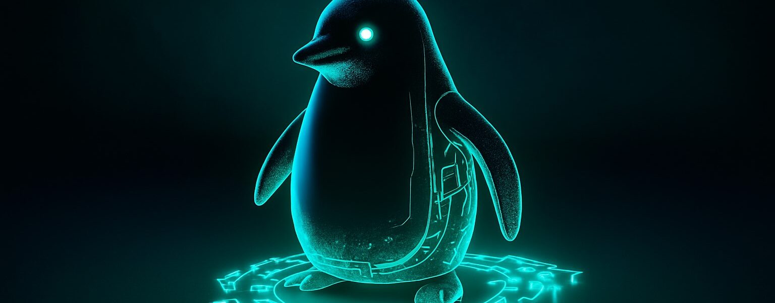 PENGU token chart spiking upward alongside vibrant NFT marketplace activity, symbolizing rising momentum across both NFTs and token trading.