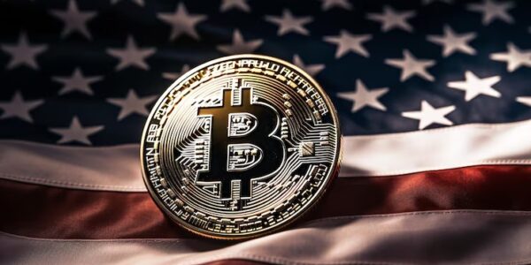 Deutsche Bank and Standard Chartered logos overlaid on a U.S. map with soft-glow regulatory icons and crypto symbols, illustrating their strategic entry amid easing regulations.