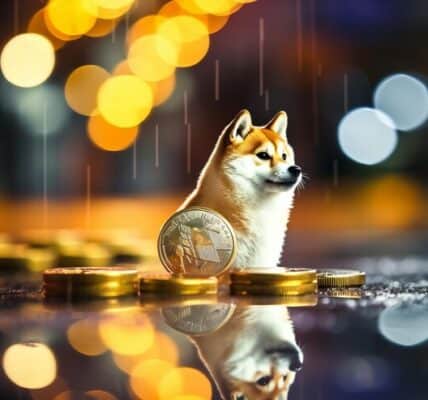 Voxies and Broccoli tokens highlighted on surging green price charts, with Dogecoin trailing in red—illustrating contrasting momentum among popular altcoins.