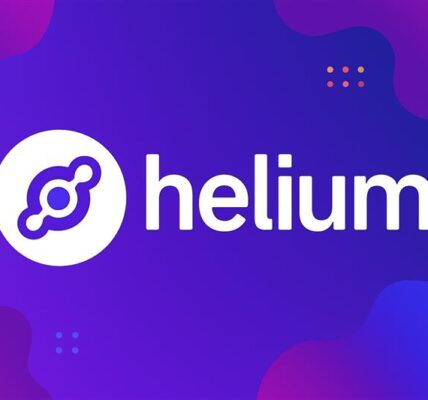 Helium Network logo on a digital purple gradient background symbolizing SEC legal victory