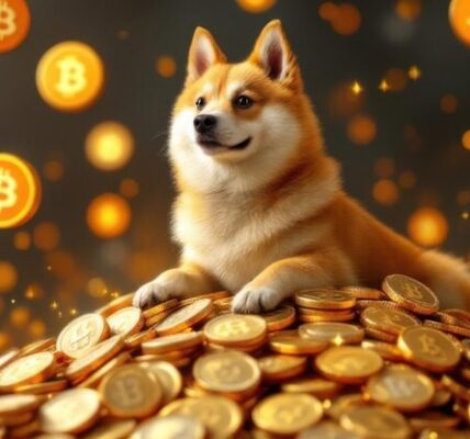 Dogwifhat token with rising exchange inflow arrows and smart money icons exiting, signaling increased sell pressure and potential trend reversal.