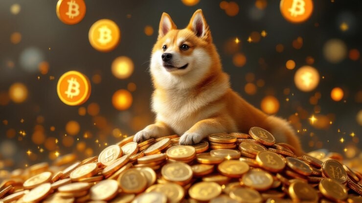 Dogwifhat token with rising exchange inflow arrows and smart money icons exiting, signaling increased sell pressure and potential trend reversal.