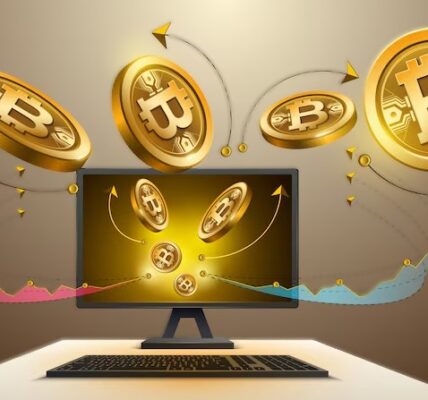 Bitcoin transforming from a gold bar into a DeFi network, outpacing Ethereum on a financial growth chart—visualizing BTCFi’s rise beyond its “digital gold” origins.