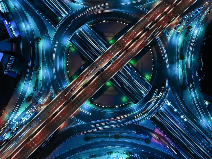 A digital bridge connecting Ava Labs and Filecoin logos, with encrypted data blocks moving between blockchain networks, symbolizing seamless cross-chain storage integration.