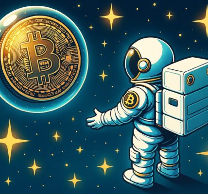 Bitcoin chart peaking at $111K with Pizza Day visuals, institutional logos, and market volatility indicators, representing bullish sentiment despite a turbulent backdrop.