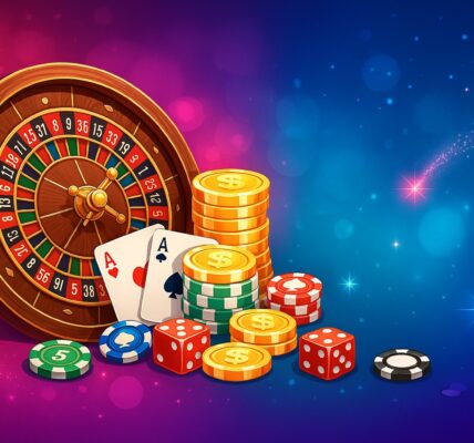 Lucky Green Casino interface showing side-by-side visuals of welcome bonuses (deposit match, free spins) and loyalty rewards (VIP tiers, cashback), illustrating a head-to-head value comparison.