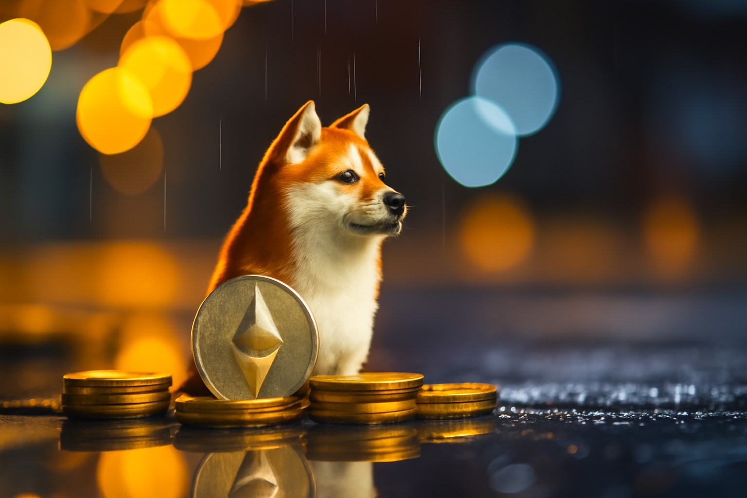 A crypto whale icon collecting $BONE tokens under the Shibarium banner, with a spotlight on airdrop symbols—suggesting a potential strategy taking shape.