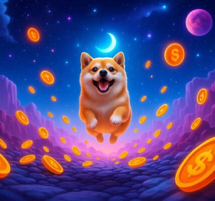 Dogecoin chart forming a diamond bottom pattern with bullish breakout signals, suggesting a potential rally setup for DOGE traders.
