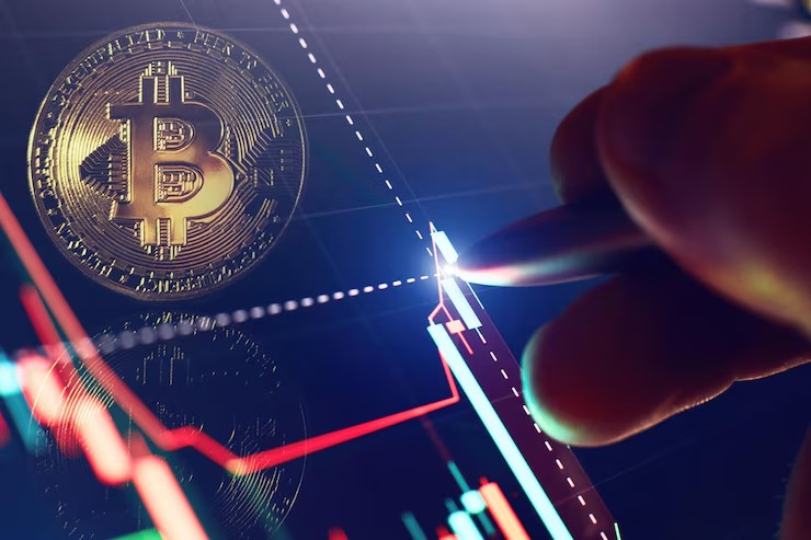 Remixpoint logo with Bitcoin coins, blockchain nodes, and staking yield icons, highlighting its strategic move into digital infrastructure and revenue-generating crypto operations.