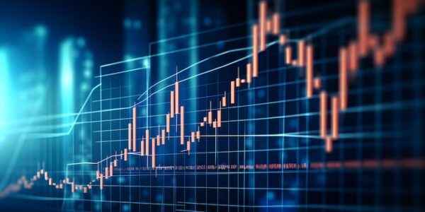 Wall Street traders monitor mixed market indices with the Federal Reserve building in view and a calendar marking June, reflecting rising expectations of rate cuts.