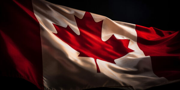 Maple leaf overlaying digital currency symbols and Parliament Hill, representing Canada’s crypto sector facing regulatory uncertainty post-Liberal election win.
